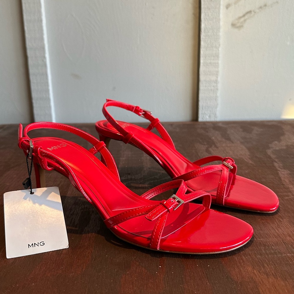 Mango Red Strappy Heels (SOLD)
